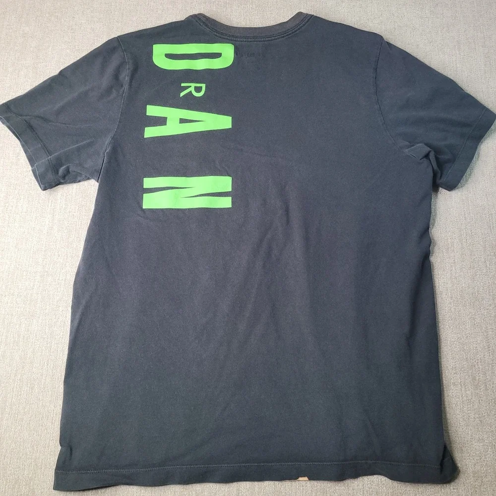 Jordan Jumpman Air T-Shirt Mens Large Black Neon Green CZ8402-011 Graphic Tee